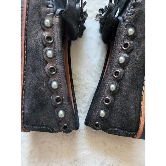 New Coach Roccasin Slip On Mocassin Flats Gold Metallic Black Size 5.5 - Picture 7 of 11